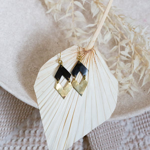 Kubariki Earrings -  chevron - JustOne