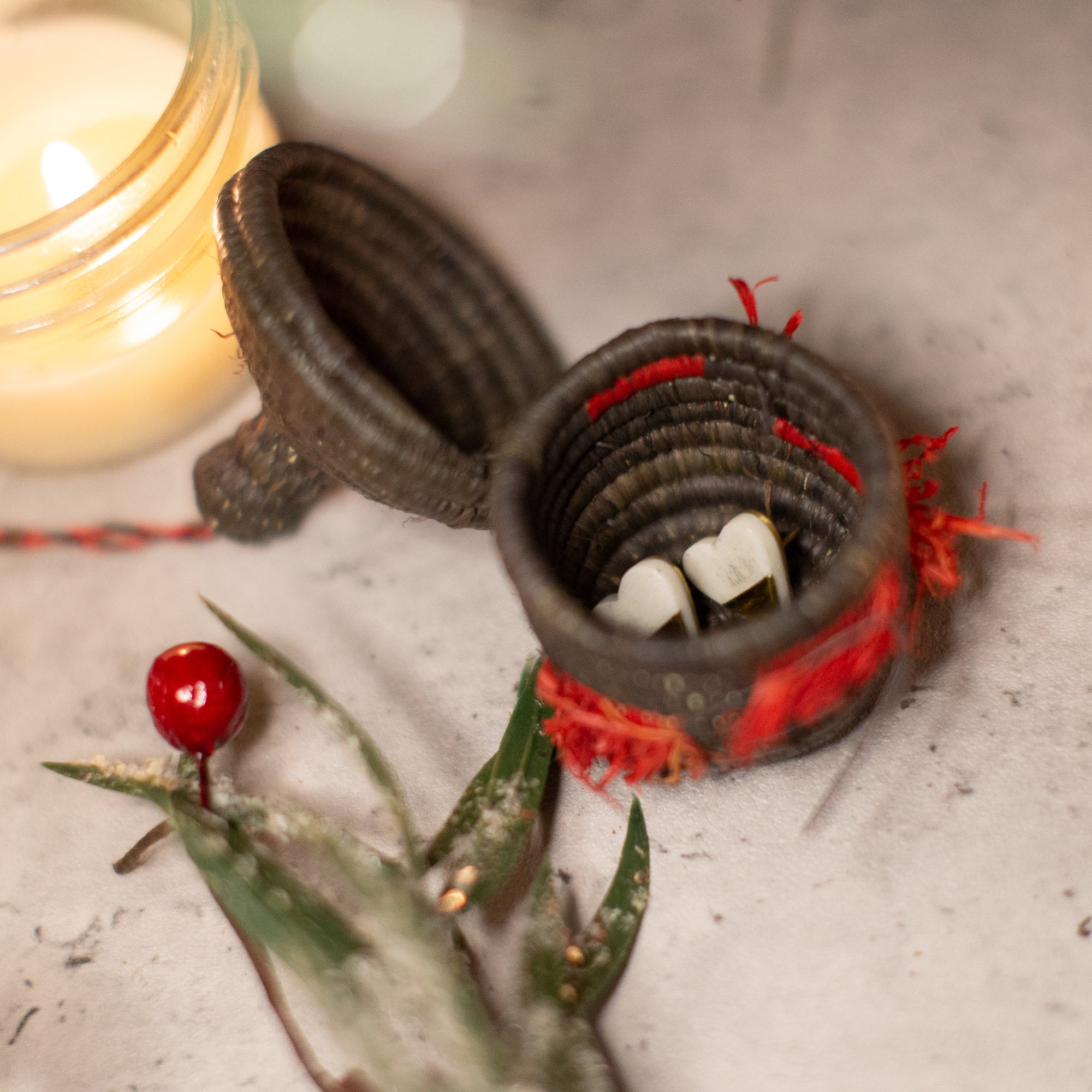 Tiny Basket Christmas Ornaments