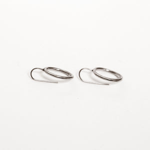 JustOne's small silver hoop earrings, handcrafted in Kenya